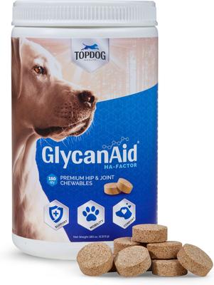 Show full view: TopDog Health GlycanAid HA Factor Hip & Joint Chewables Dog Supplement, 150 count slide 3 of 12