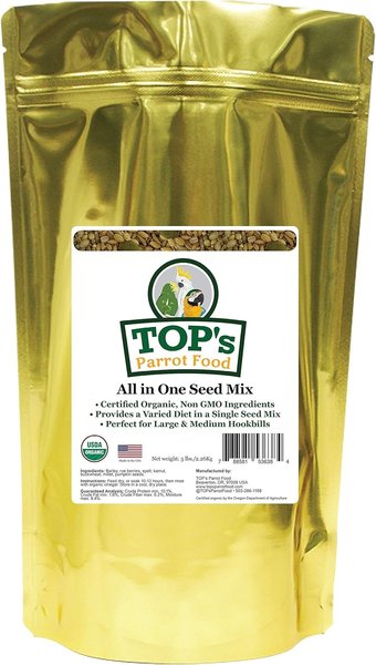 TOP's Parrot Food Organic All in One Seed Mix Bird Food