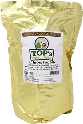 Show full view: TOP's Parrot Food Organic All in One Seed Mix Bird Food, 5-lb bag slide 5 of 5