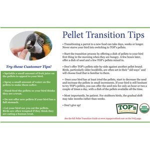 TOP's Parrot Food Organic Mini Pellets Bird Food, 4-lb bag