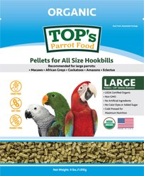 TOP's Parrot Food Organic Pellets Bird Food, 4-lb bag