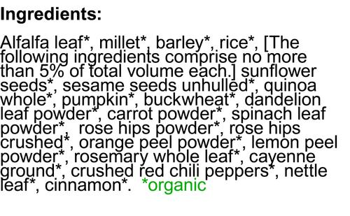Show full view: TOP's Parrot Food Organic Pellets Bird Food, 4-lb bag slide 2 of 9