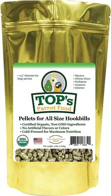 Show full view: TOP's Parrot Food Organic Pellets Bird Food, 4-lb bag slide 8 of 9
