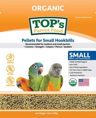 Show full view: TOP's Parrot Food Organic Small Pellets Bird Food, 4-lb bag slide 1 of 8
