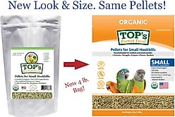 TOP's Parrot Food Organic Small Pellets Bird Food, 4-lb bag slide 2 of 7