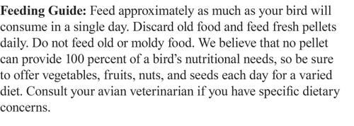 Show full view: TOP's Parrot Food Organic Small Pellets Bird Food, 4-lb bag slide 6 of 8