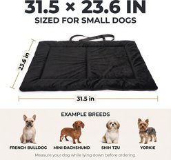 Topyangs Waterproof Portable Cat & Dog Mat with Shoulder Straps, Black, Medium slide 2 of 9