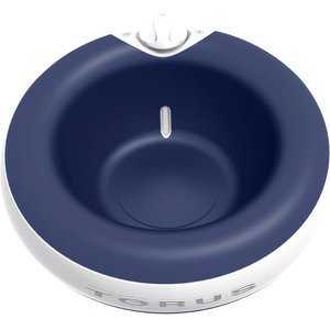 Torus Pet Filtered Dog & Cat Water Bowl, Blue, 68-oz