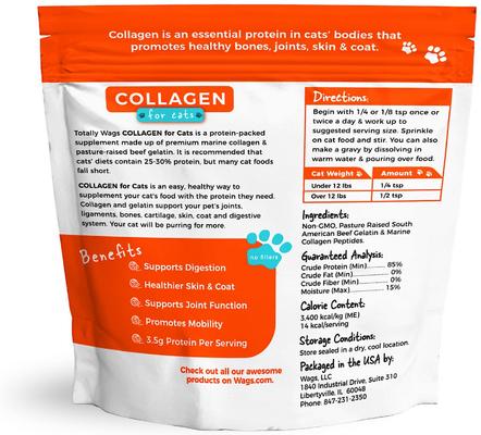 Show full view: Totally Wags Collagen Cat Supplement, 4.2-oz bag slide 3 of 8