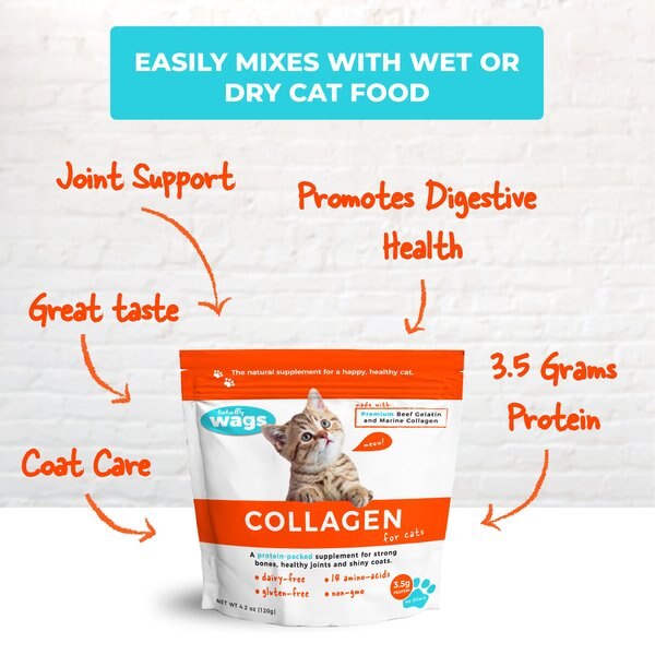 Totally Wags Collagen Cat Supplement, 4.2-oz bag