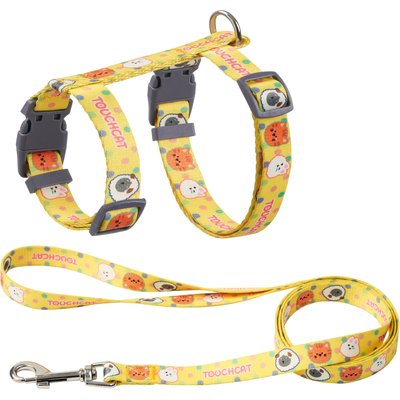 Touchcat Touchcat Animal Fashion Cat Harness & Leash, 47.24-in long, 0.59-in wide, Small: 8.66 to 12.59-in chest
