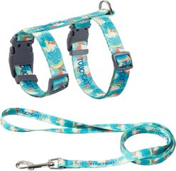 Touchcat Avery Fashion Cat Harness & Leash, 47.24-in long, 0.59-in wide, Medium: 12.59 to 18.44-in chest