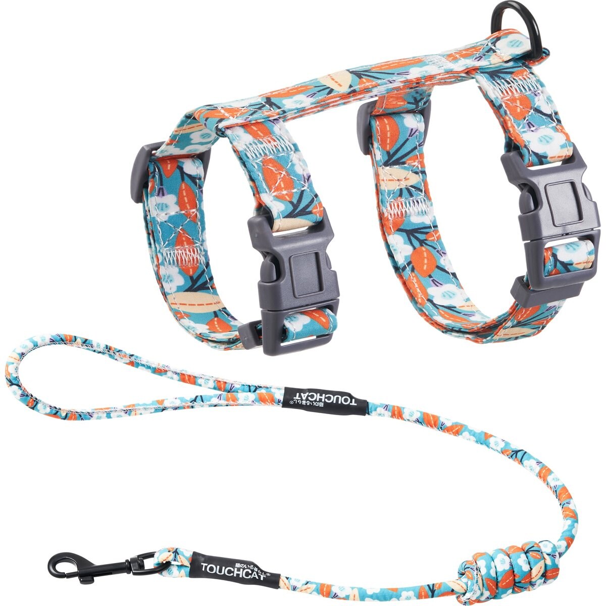 Touchcat Fashion Cat Harness & Leash, 47.24-in long, 0.59-in wide, Small: 8.66 to 12.59-in chest