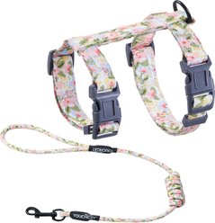Touchcat Floral Cat Harness & Leash, 47.24-in long, 0.59-in wide, Small: 8.66 to 12.59-in chest