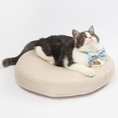 Show full view: Touchcat Floral Polyester Cat Collar with Bow, Blue, Large: 7.87 to 11.81-in neck, 0.39-in wide slide 6 of 7
