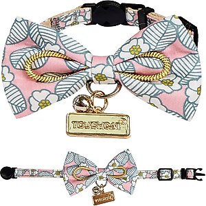 Touchcat Floral Polyester Cat Collar with Bow