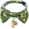 Show in main carousel: Touchcat Glampurr Elegant Cotton Cat Collar with Bowtie & Bell, Green slide 1 of 3
