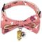 Show in main carousel: Touchcat Glampurr Elegant Cotton Cat Collar with Bowtie & Bell, Pink slide 1 of 4