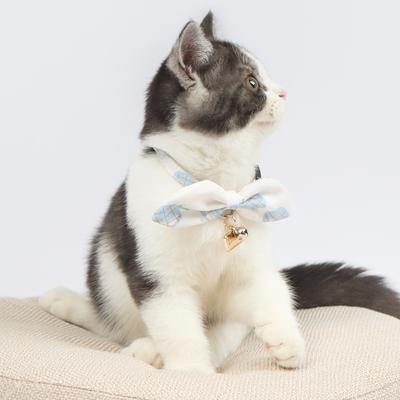 Show full view: Touchcat Pineapple Polyester Cat Collar with Bow, Blue, Small: 5.9 to 9-in neck, 0.39-in wide slide 3 of 3