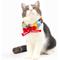 Show in main carousel: Touchcat Pom-Pom Felt Cat Collar with Bell, Brown/Yellow, Small slide 7 of 7