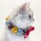 Show in main carousel: Touchcat Pom-Pom Felt Cat Collar with Bell, Brown/Yellow, Small slide 4 of 7