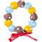Show in main carousel: Touchcat Pom-Pom Felt Cat Collar with Bell, Brown/Yellow, Small slide 3 of 7
