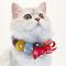 Show in main carousel: Touchcat Pom-Pom Felt Cat Collar with Bell, Brown/Yellow, Small slide 2 of 7