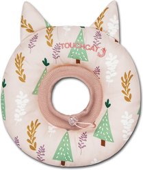 Touchcat Ringlet Licking & Scratching Adjustable Pillow Cat Neck Protector, Pink, Small
