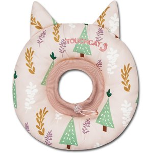 Touchcat Ringlet Licking & Scratching Adjustable Pillow Cat Neck Protector, Pink, Small
