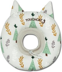 Touchcat Ringlet Licking & Scratching Adjustable Pillow Cat Neck Protector, White, Medium