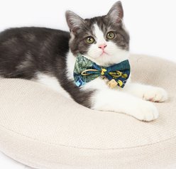 Touchcat Safari Polyester Cat Collar with Bow, Large: 7.87 to 11.81-in neck, 0.39-in wide slide 2 of 3