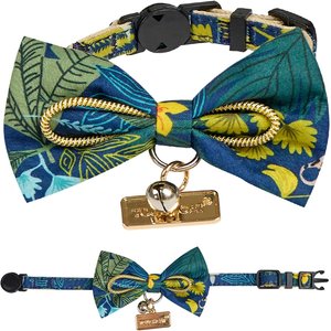 Touchcat Safari Polyester Cat Collar with Bow, Small: 5.9 to 9-in neck, 0.39-in wide