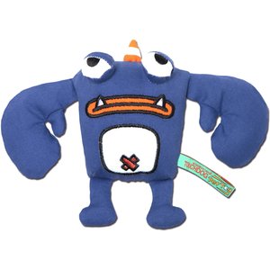 Touchdog Cartoon Crabby Tooth Monster Plush Dog Toy