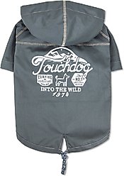 Touchdog Cloudburst Waterproof Reversible Dog & Cat Raincoat, Grey, Small