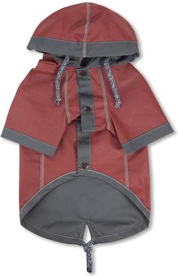 Show full view: Touchdog Cloudburst Waterproof Reversible Dog & Cat Raincoat, Grey, X-Small slide 5 of 6