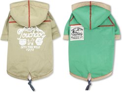 Touchdog Cloudburst Waterproof Reversible Dog & Cat Raincoat, Khaki, X-Large slide 2 of 5