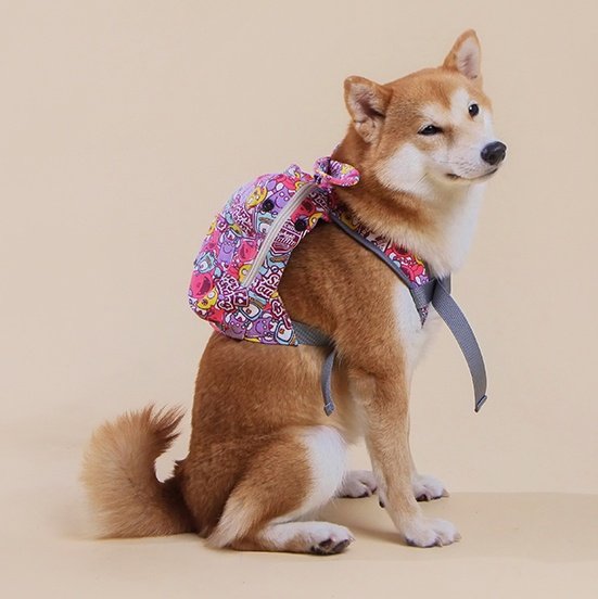 Touchdog Designer Patterned Backpack Dog Harness
