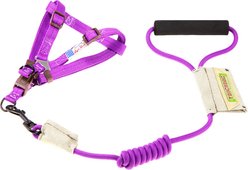 Touchdog Faded-Barker Adjustable Dog Harness & Leash, Purple, Medium: 24-in chest slide 2 of 2