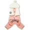 Show in main carousel: Touchdog Fashion Designer Full Body Quilted Hooded Dog Sweater, Pink/White, Medium slide 3 of 5