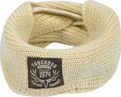Touchdog Heavy Knitted Winter Dog & Cat Scarf, Beige
