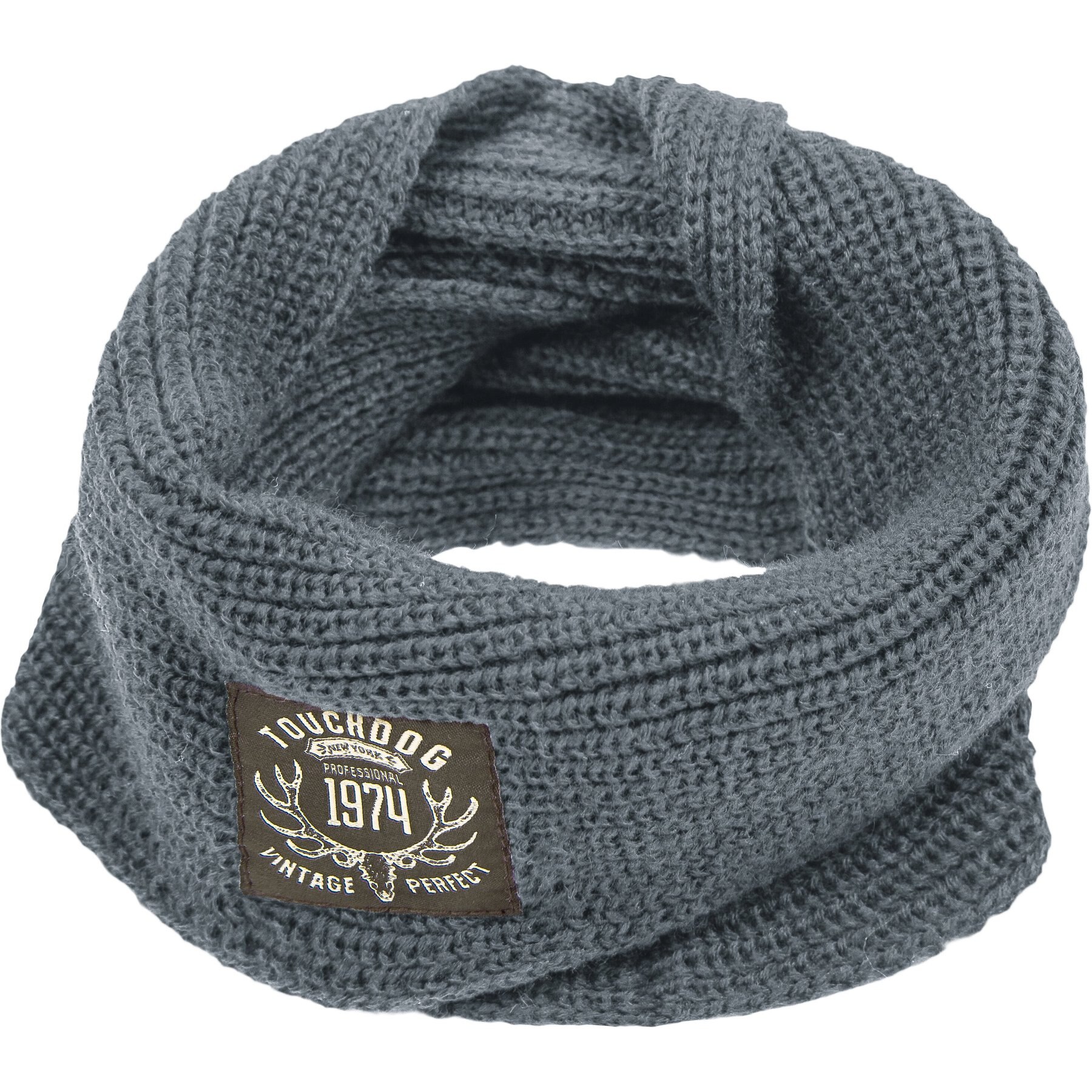 Touchdog Heavy Knitted Winter Dog & Cat Scarf, Grey