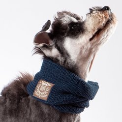 Touchdog Heavy Knitted Winter Dog & Cat Scarf, Navy slide 2 of 2