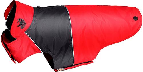Show full view: Touchdog Lightening 2-in-1 Convertible Dog Jacket, Red, Small slide 3 of 6