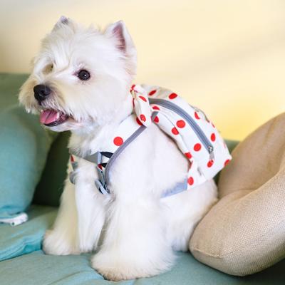 Show full view: Touchdog Polka Dot Backpack Dog Harness, Large: 23.62 to 39.37-in chest slide 4 of 7