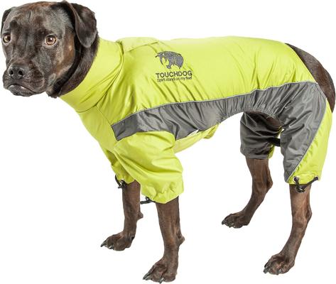 Show full view: Touchdog Quantum-Ice Full-Bodied Reflective Dog Jacket with Blackshark Technology, Light Yellow, Medium slide 6 of 9