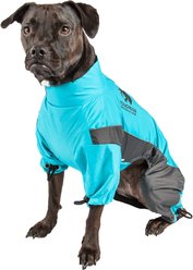 Touchdog Quantum-Ice Full-Bodied Reflective Dog Jacket with Blackshark Technology, Ocean Blue, Medium