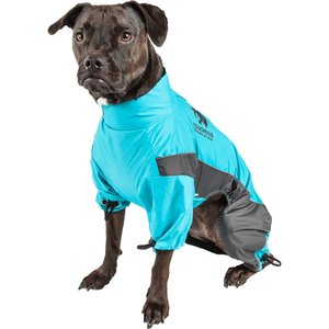 Touchdog Quantum-Ice Full-Bodied Reflective Dog Jacket with Blackshark Technology, Ocean Blue, Medium