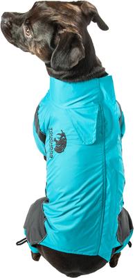 Show full view: Touchdog Quantum-Ice Full-Bodied Reflective Dog Jacket with Blackshark Technology, Ocean Blue, Medium slide 4 of 10