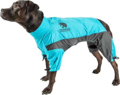 Show full view: Touchdog Quantum-Ice Full-Bodied Reflective Dog Jacket with Blackshark Technology, Ocean Blue, Medium slide 5 of 10