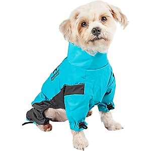 Touchdog Quantum-Ice Full-Bodied Reflective Dog Jacket with Blackshark Technology, Ocean Blue, X-Small